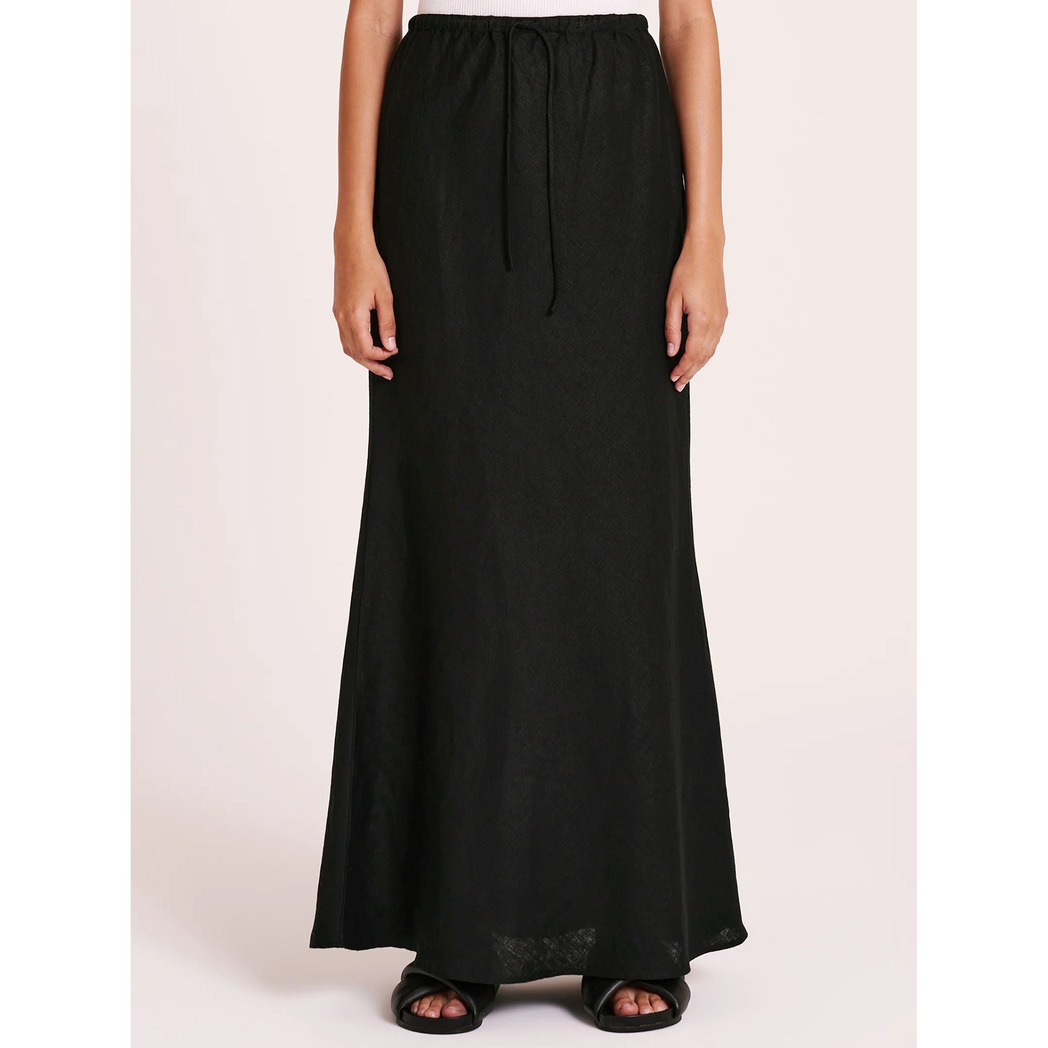 Nude Lucy Amani Linen Skirt - Black Nude Lucy