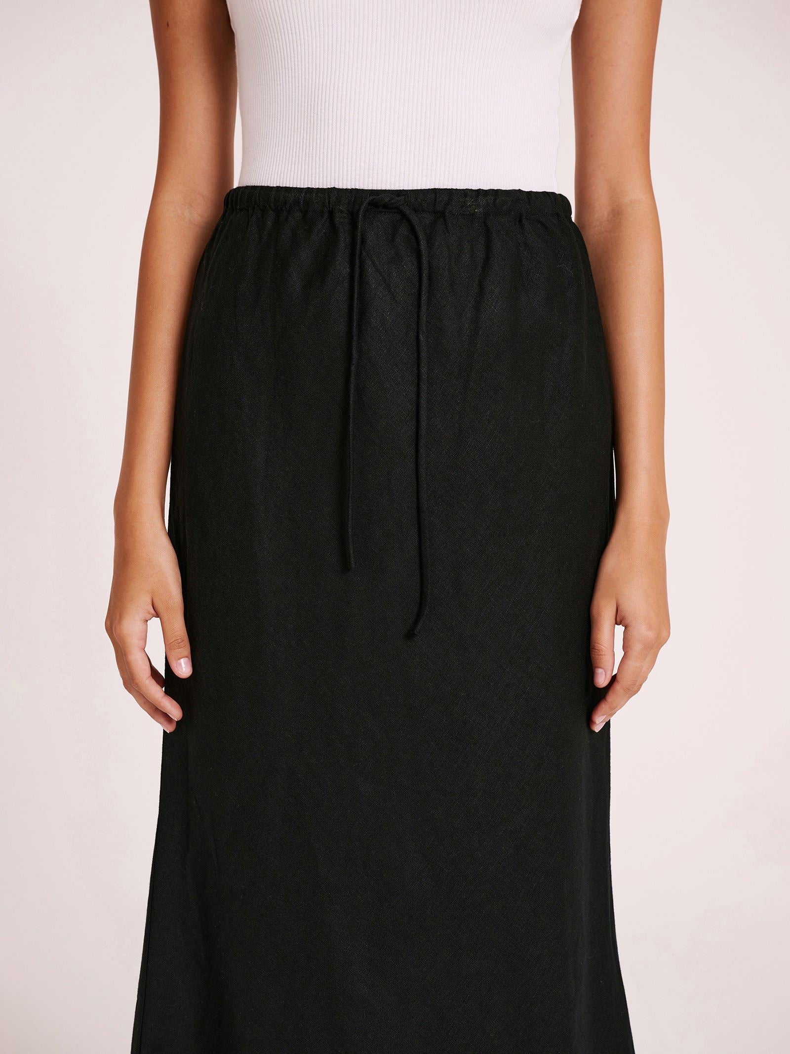 Nude Lucy Amani Linen Skirt - Black Nude Lucy