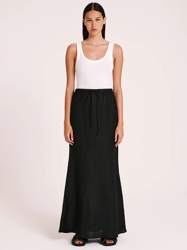 Nude Lucy Amani Linen Skirt - Black Nude Lucy
