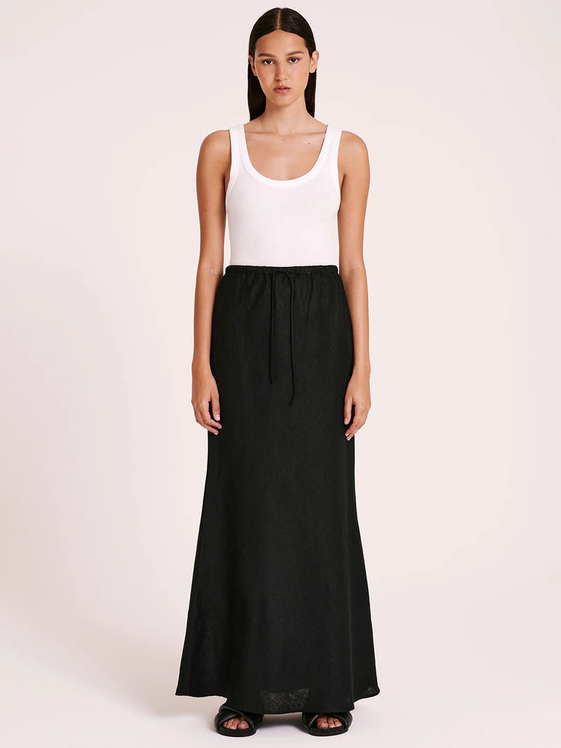 Nude Lucy Amani Linen Skirt - Black Nude Lucy