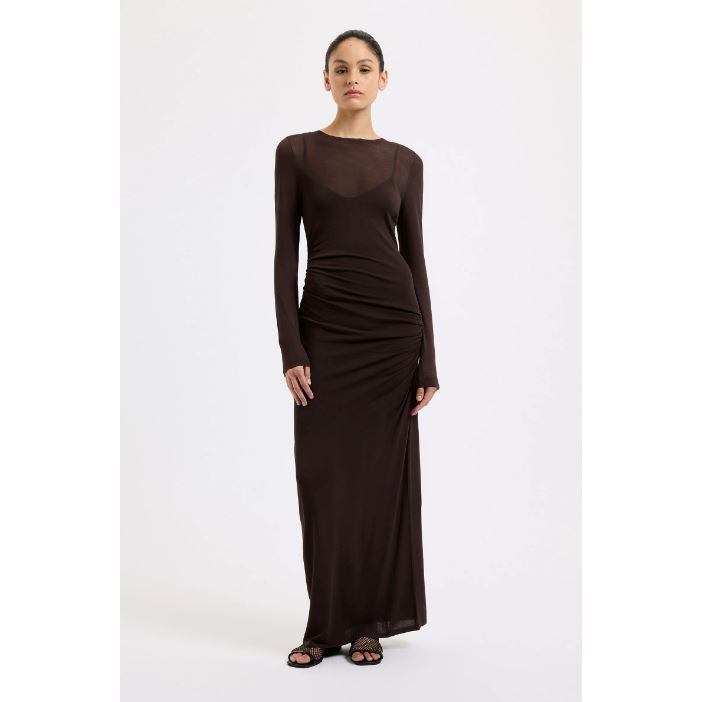 Nude Lucy Evelyn Knit Maxi Dress - Espresso Nude Lucy