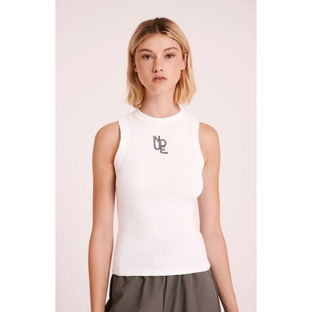 Nude Lucy Haven Emblem Tank - White Nude Lucy