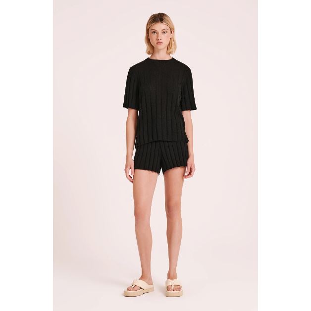 Nude Lucy Juni Knit Short - Black Nude Lucy