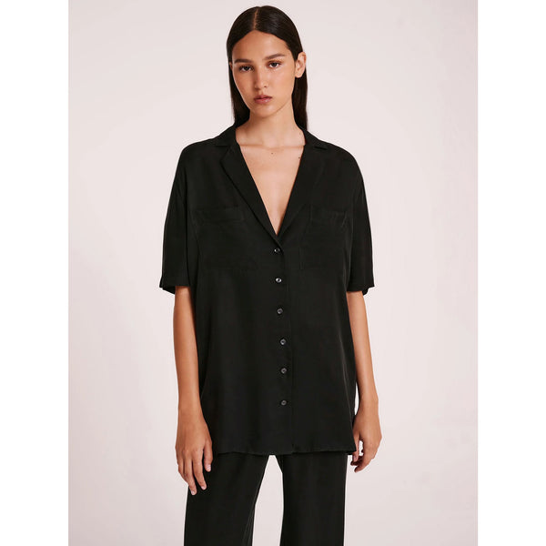 Nude Lucy Lucia Cupro Shirt - Black Nude Lucy
