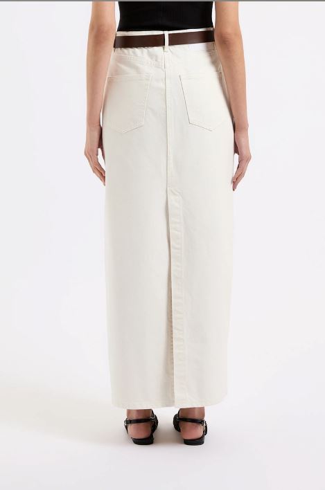 Nude Lucy Organic Denim Maxi Skirt - Ecru Nude Lucy