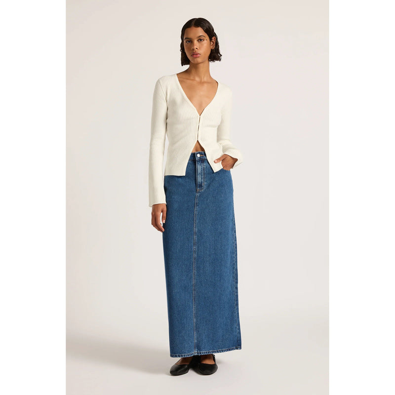 Nude Lucy Organic Denim Maxi Skirt- Vintage Blue Nude Lucy