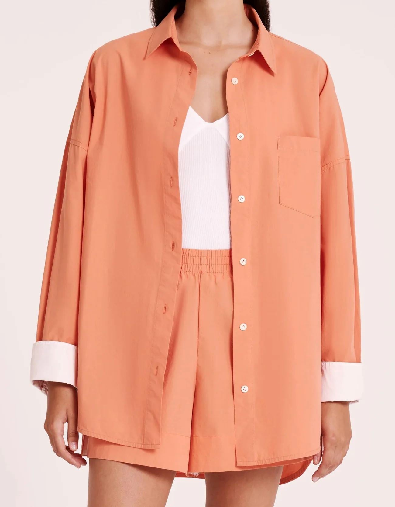 Nude Lucy Sigrid Poplin Shirt - Watermelon Nude Lucy