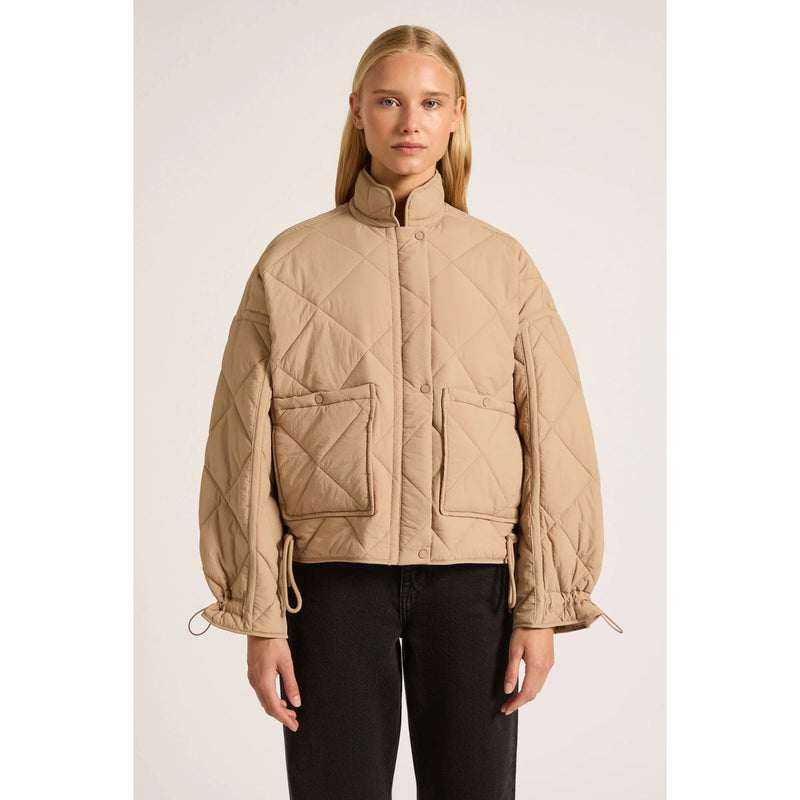 Nude Lucy Sloane Puffer Jacket- Tan Nude Lucy