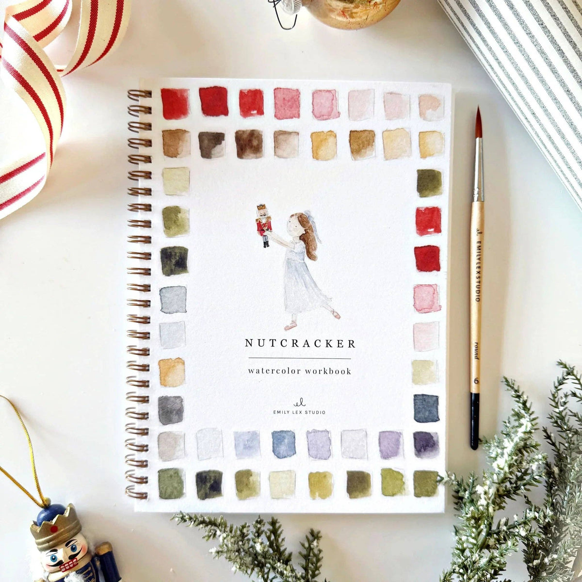 Nutcracker Watercolour Workbook emily lex studio