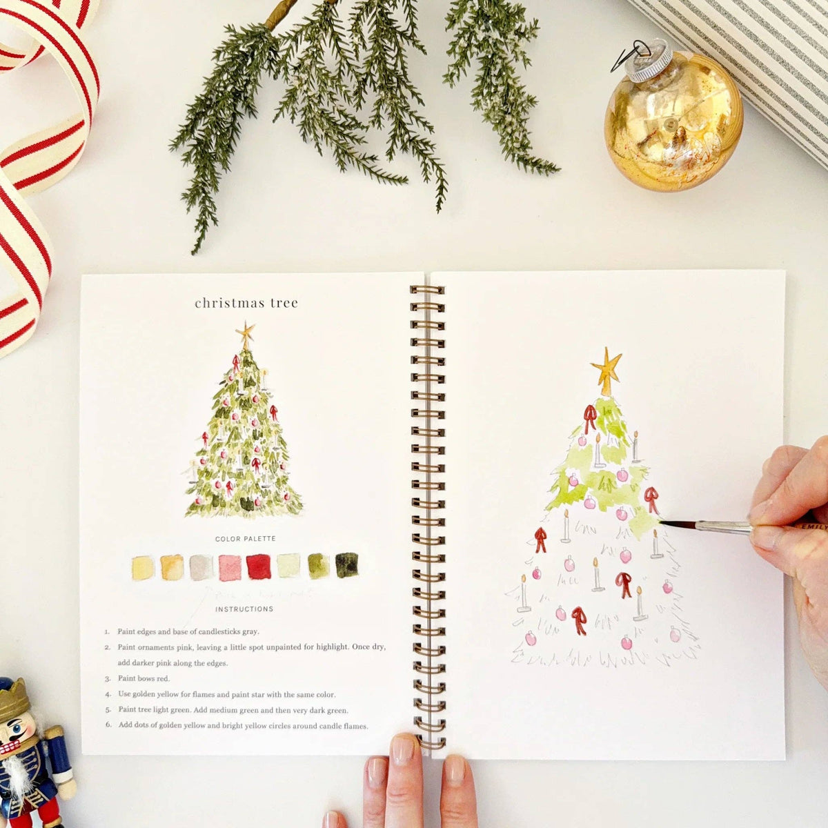 Nutcracker Watercolour Workbook emily lex studio