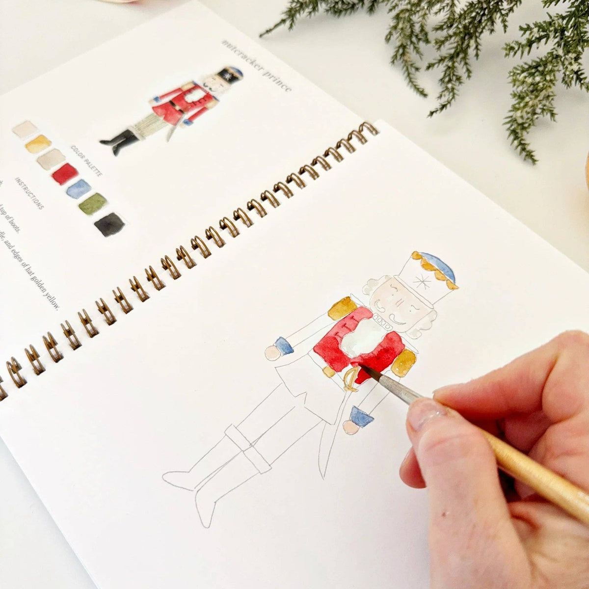 Nutcracker Watercolour Workbook emily lex studio