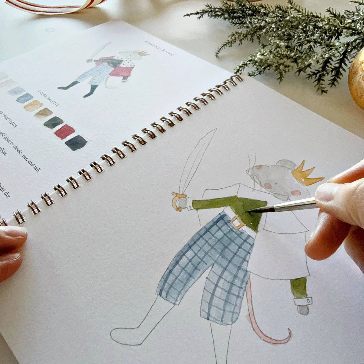 Nutcracker Watercolour Workbook emily lex studio
