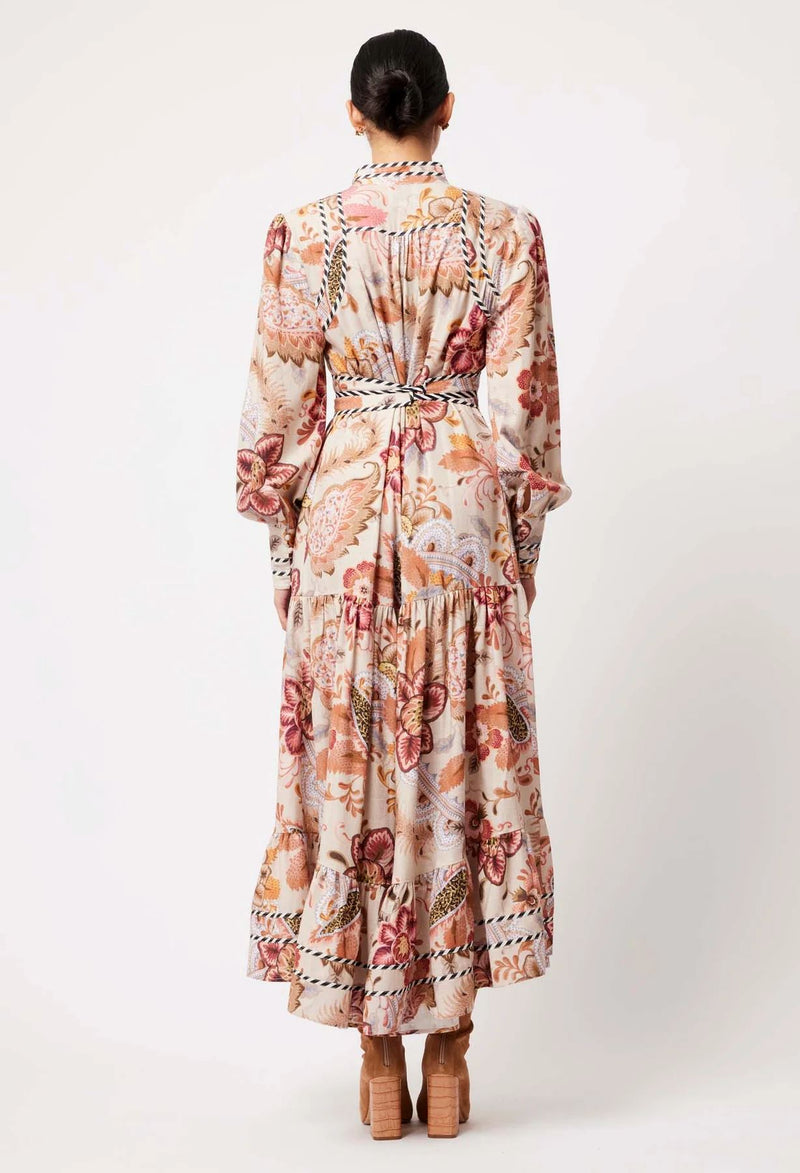 Once Was Vega Linen Viscose Dress - Aries Floral Once Was