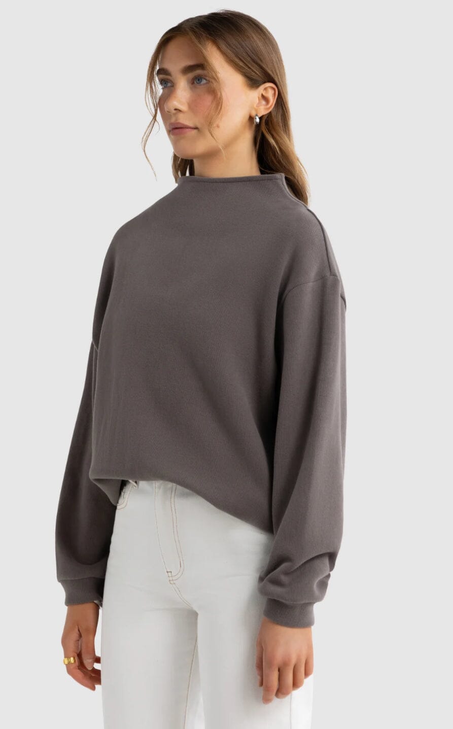 ORTC Ava High Neck Jumper - Espresso ortc Clothing Co.