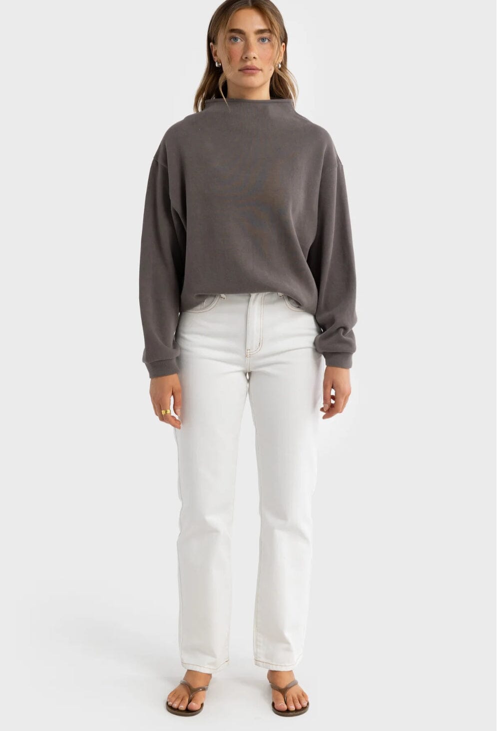 ORTC Ava High Neck Jumper - Espresso ortc Clothing Co.