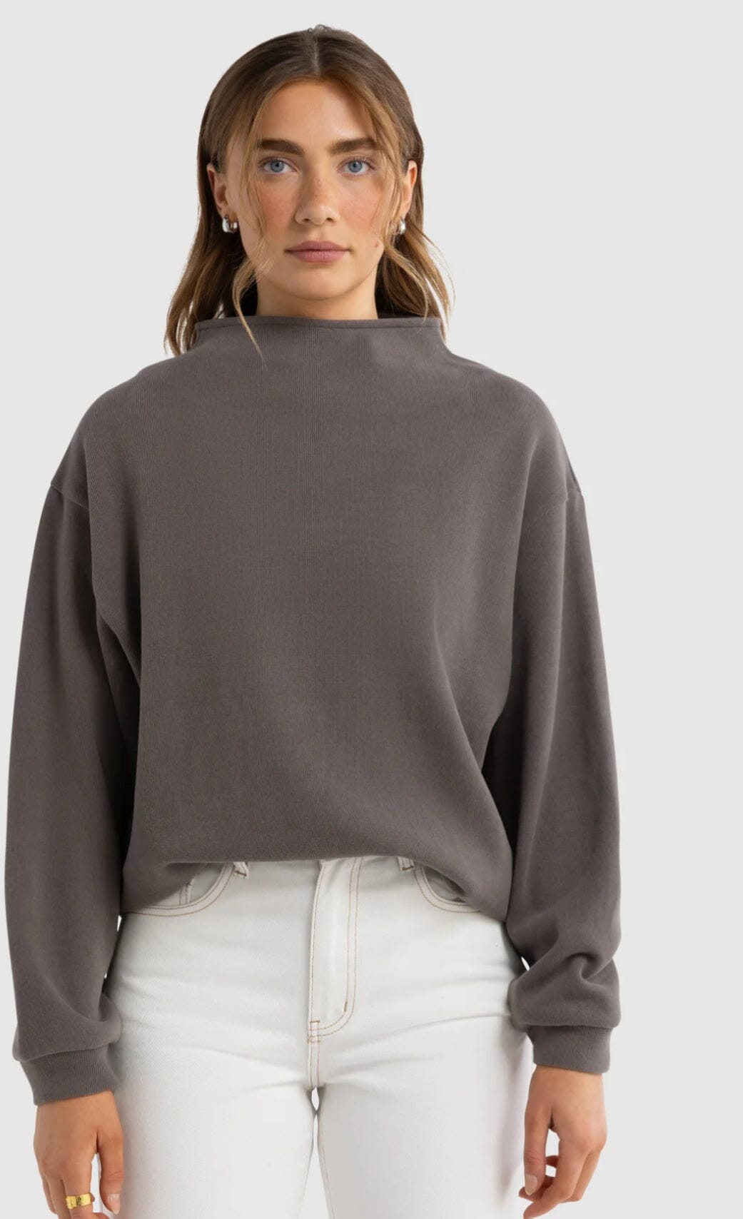 ORTC Ava High Neck Jumper - Espresso ortc Clothing Co.