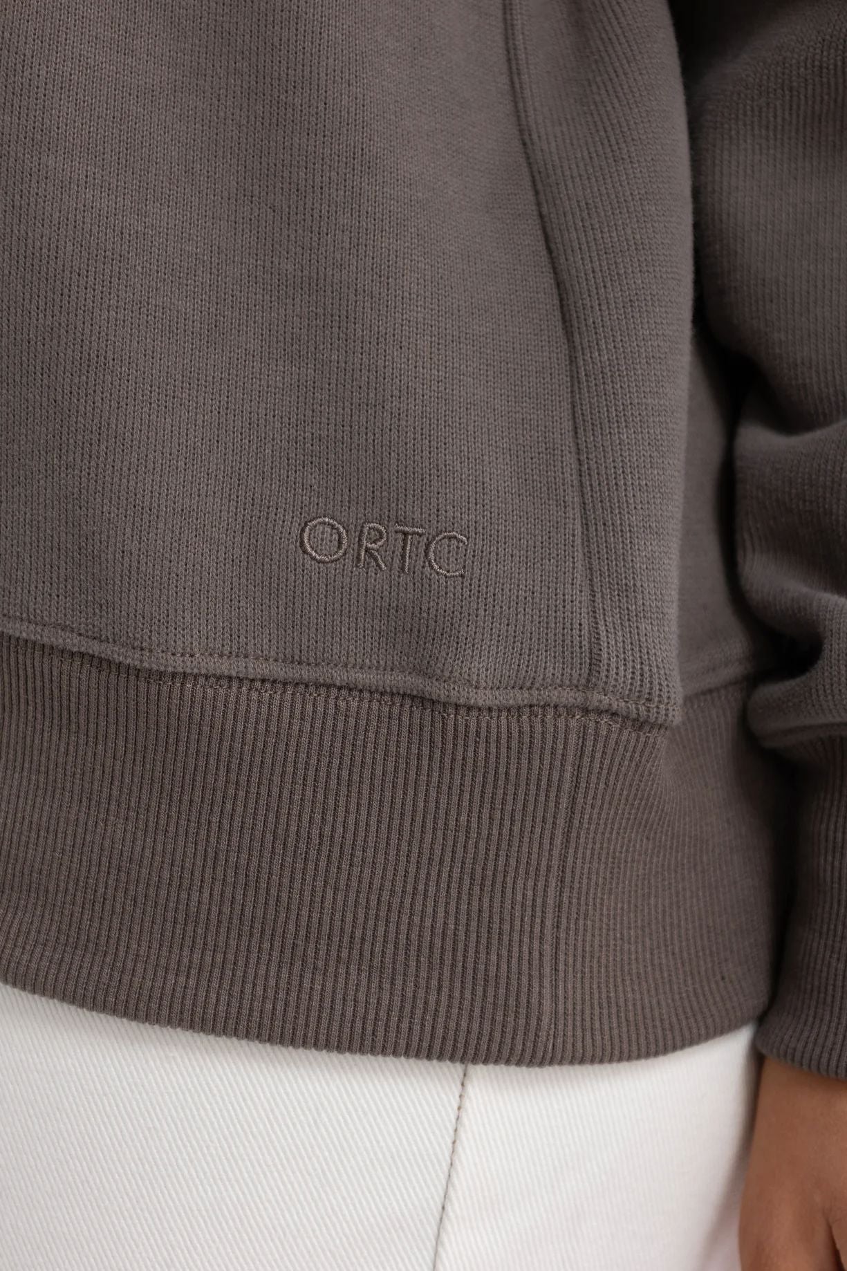 ORTC Ava Ribbed Quarter Zip - Espresso ortc Clothing Co.