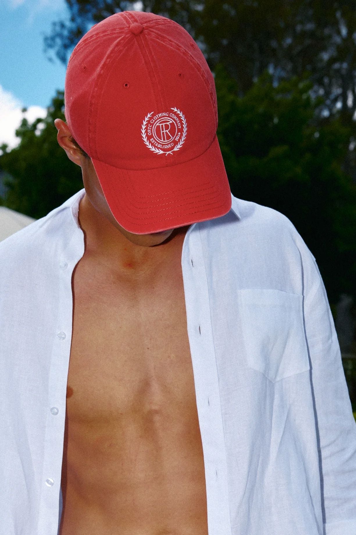 ORTC Crest Logo Cap - Washed Red ortc Clothing Co.