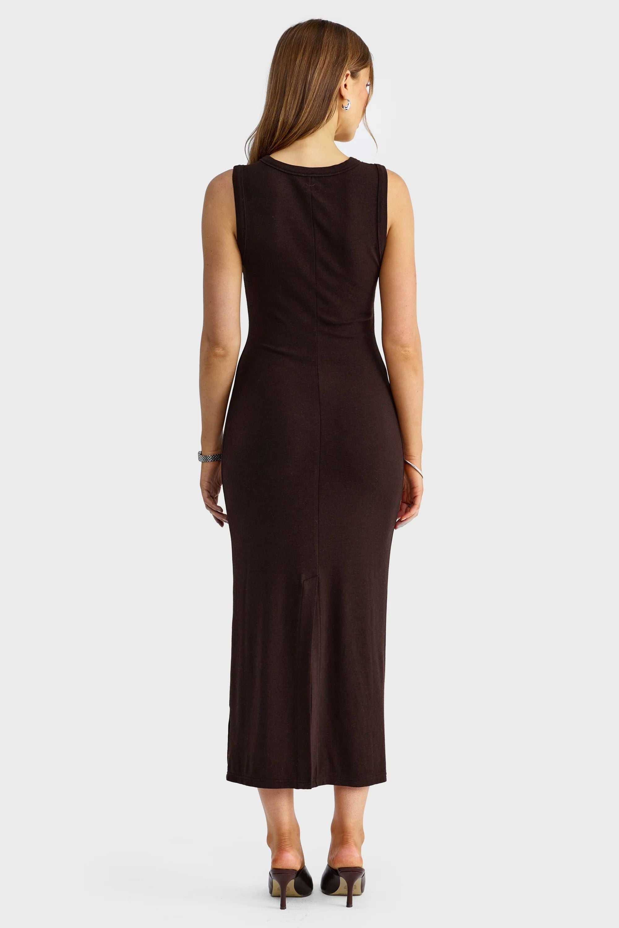 Ortc Margot Sleeveless Midi Dress - Carob Midi Dress ortc Clothing Co. 