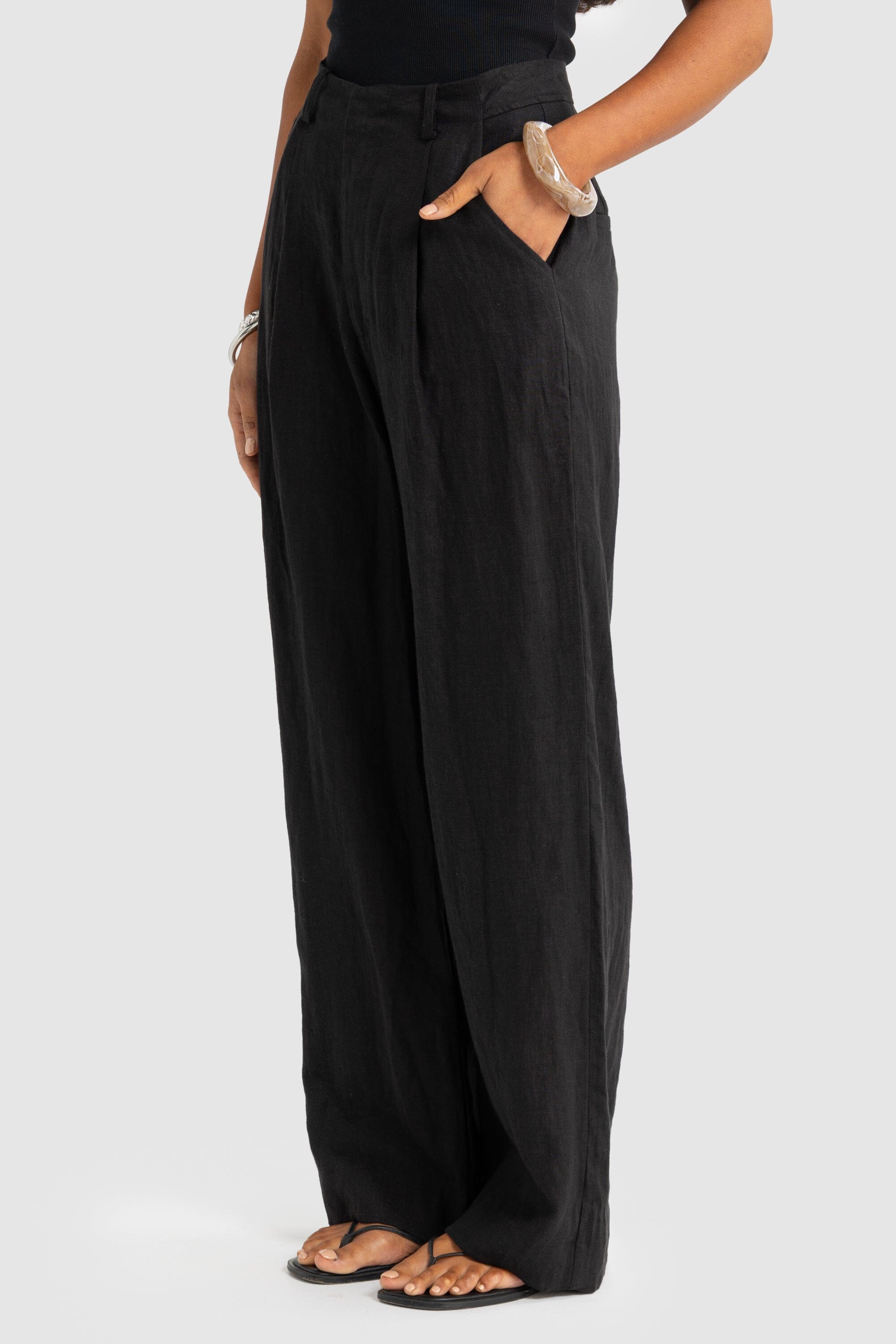 ORTC Savannah Linen Pants - Black ortc Clothing Co.