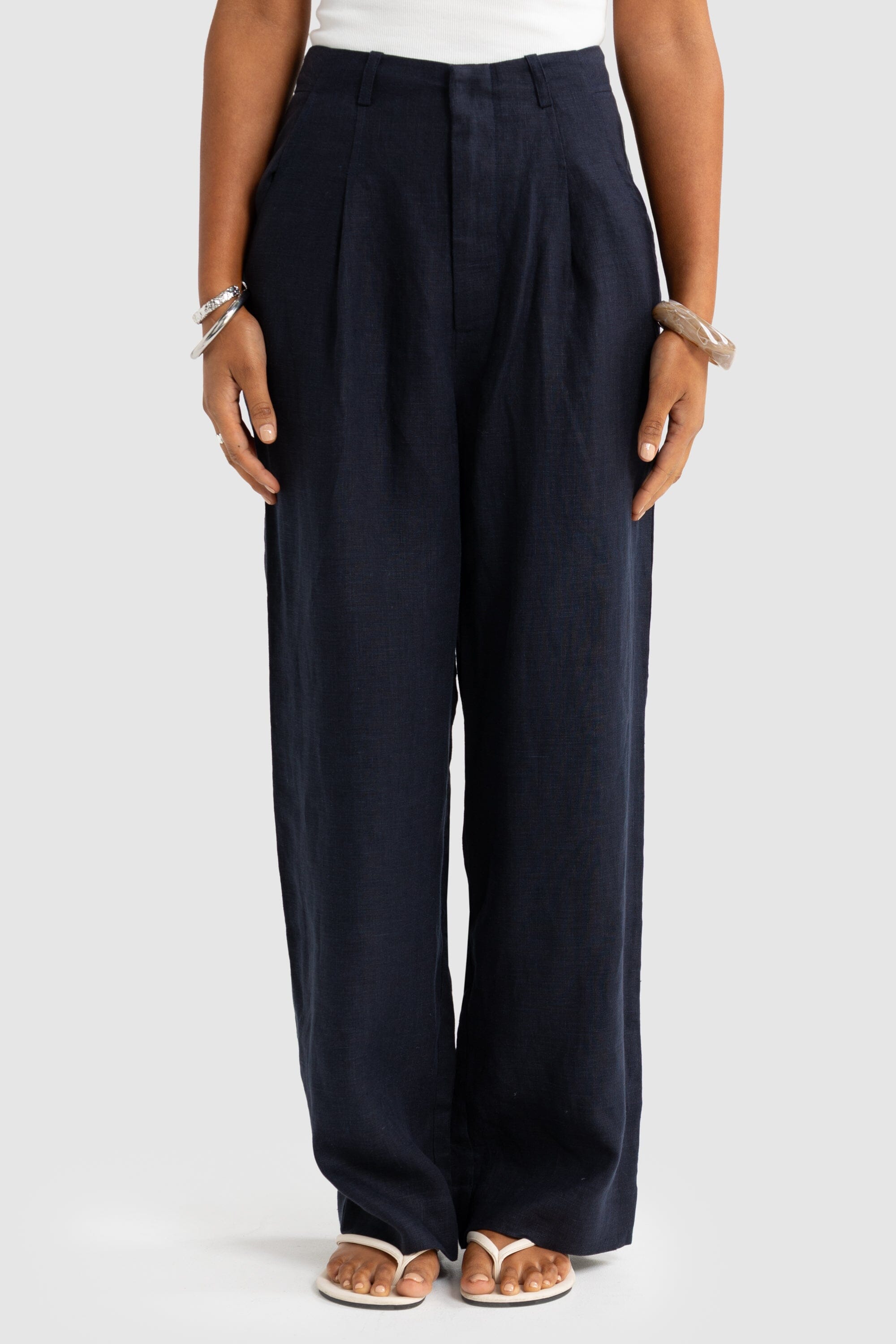 ORTC Savannah Linen Pants - French Navy ortc Clothing Co.