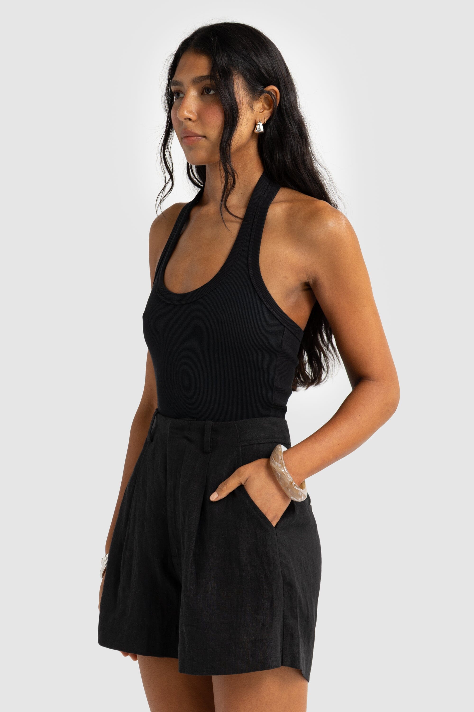 ORTC Savannah Linen Shorts - Black ortc Clothing Co.