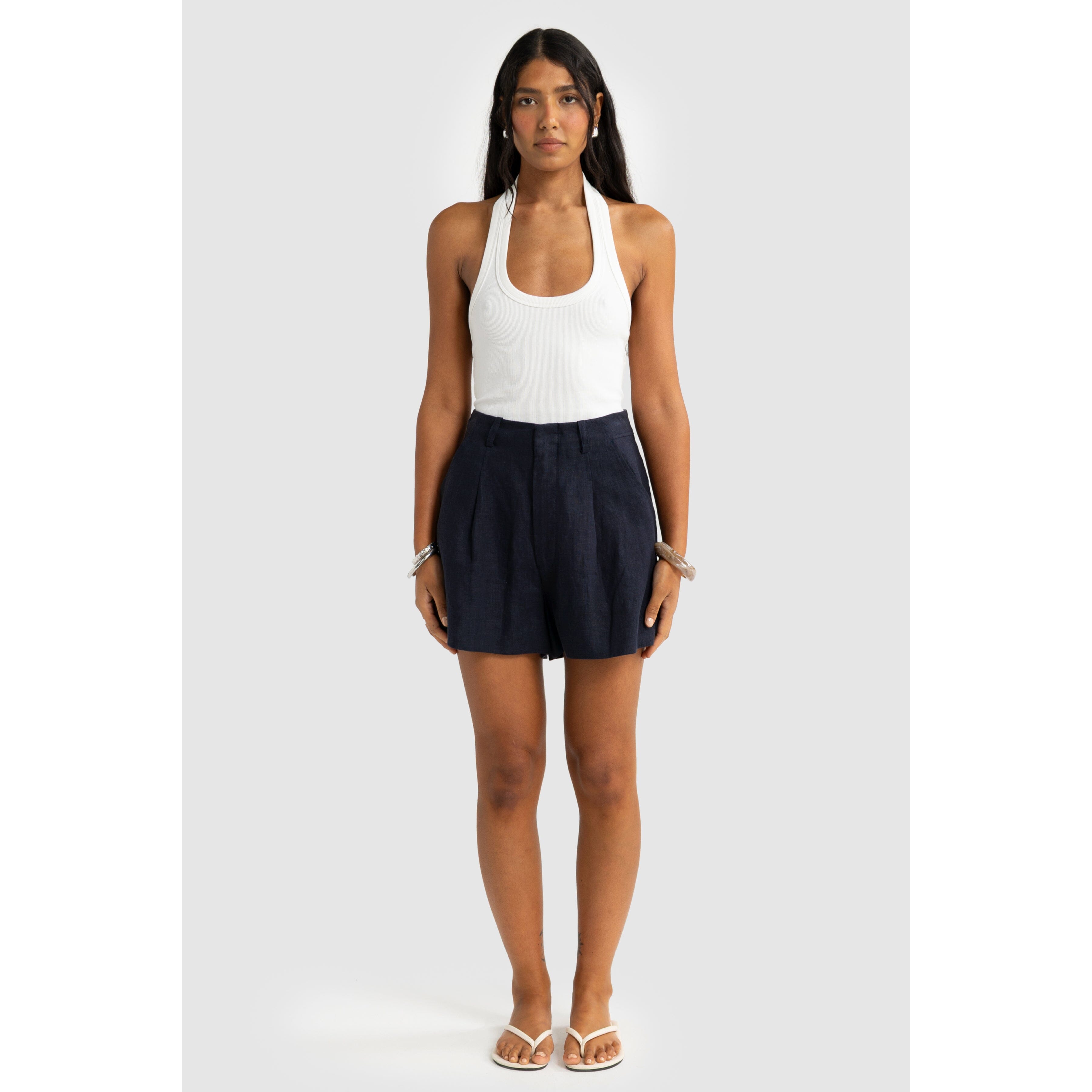 ORTC Savannah Linen Shorts - French Navy ortc Clothing Co.