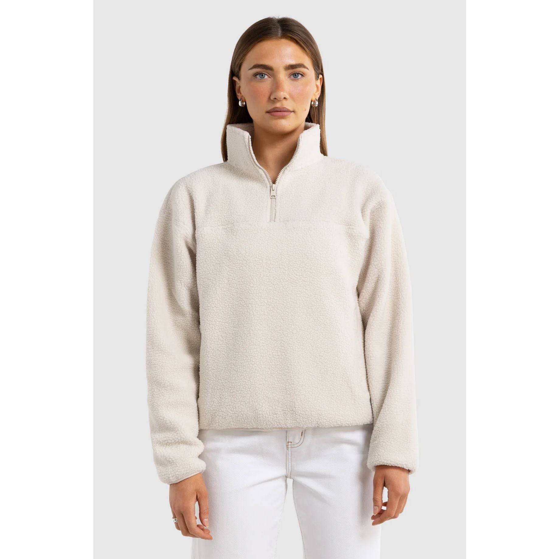 ORTC Sherpa Fleece Quarter Zip - Natural ortc Clothing Co.