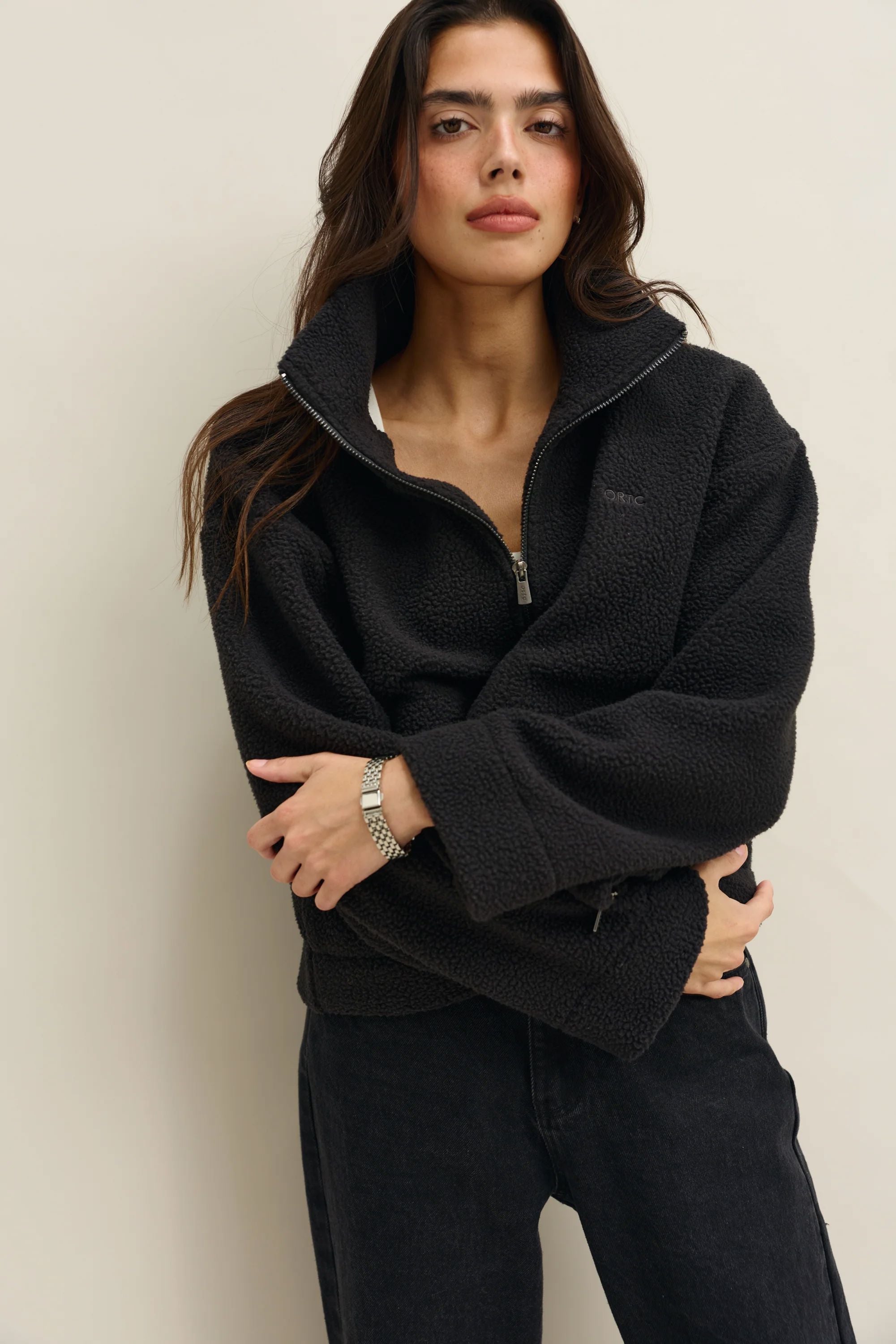 ORTC Solene Sherpa Jacket - Black Women's Jacket ortc Clothing Co. 