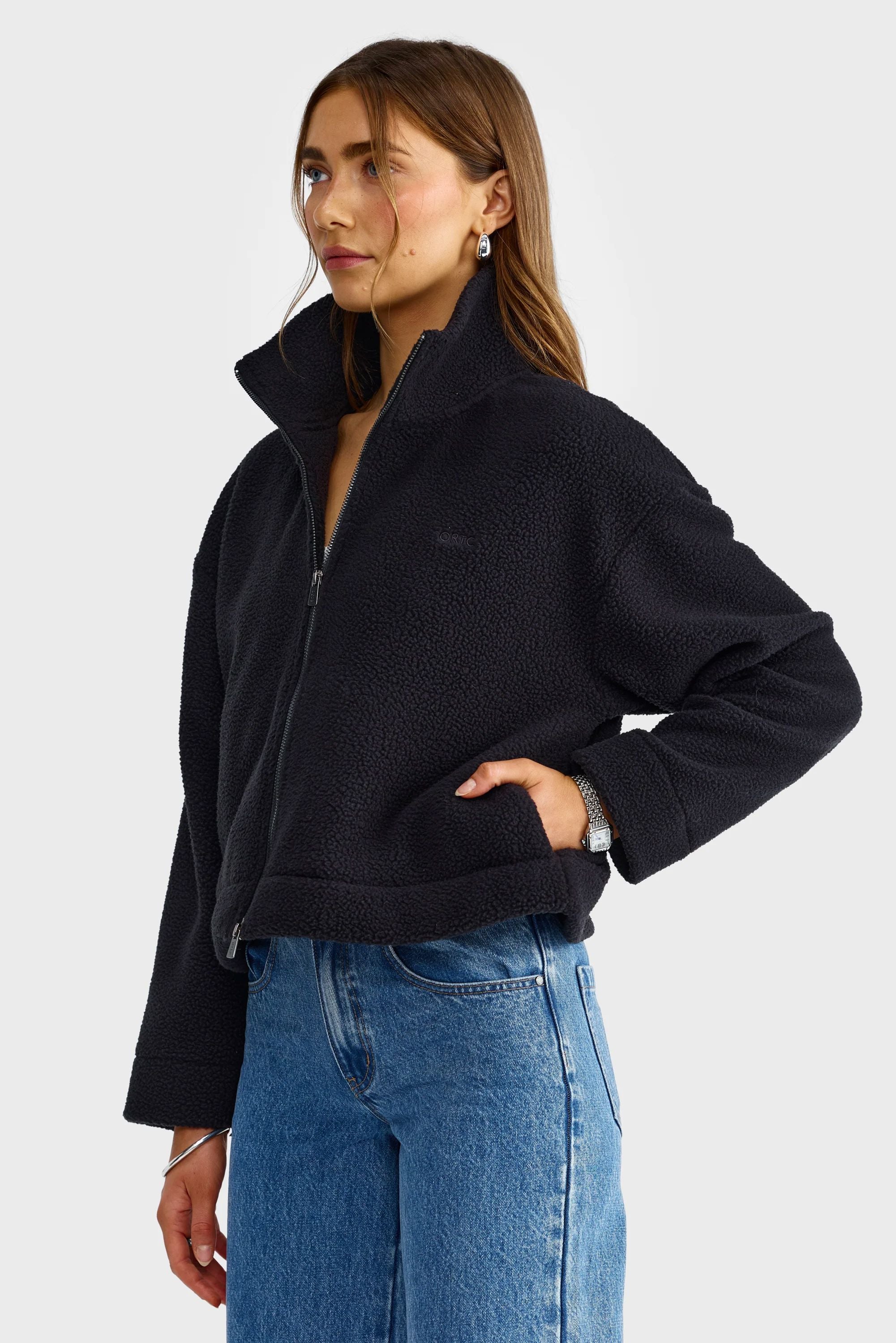 ORTC Solene Sherpa Jacket - Black Women's Jacket ortc Clothing Co. 