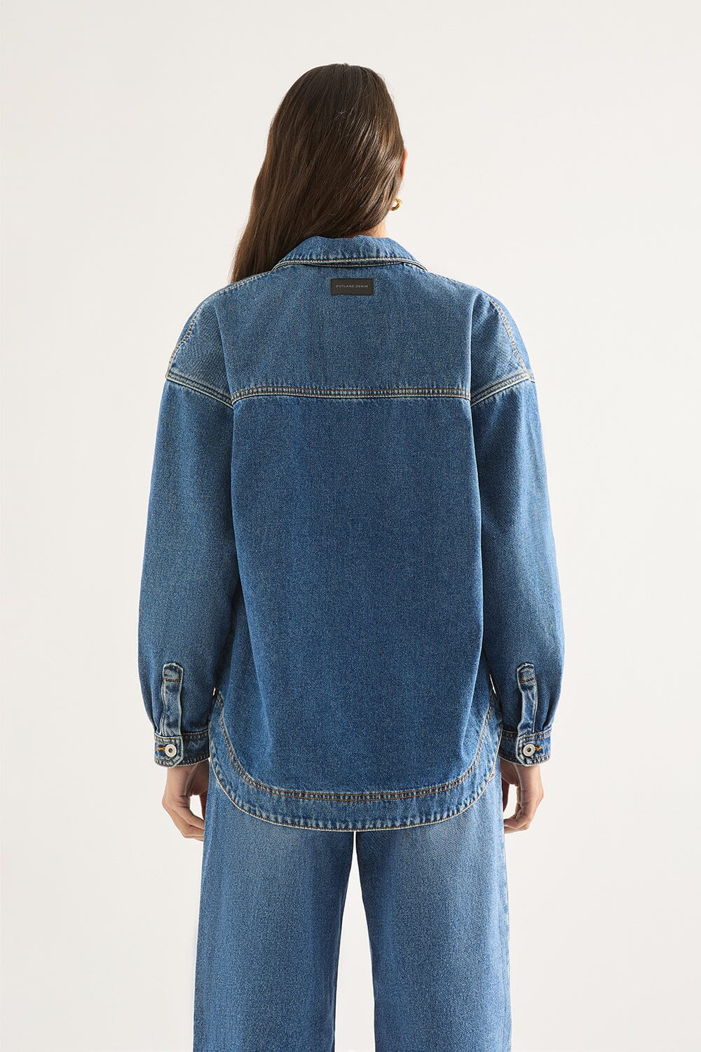 Outland Demin Josie Shirt- Moment Mid Blue Outland Denim