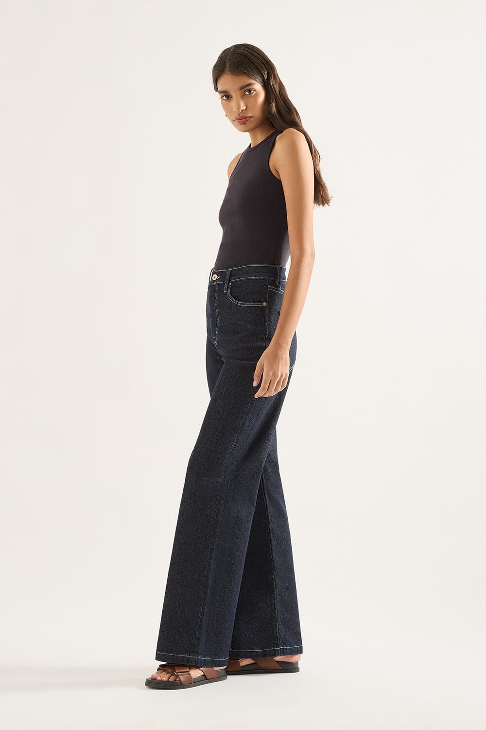 Outland Denim Ellie Wide Leg Jean- Rinse Outland Denim