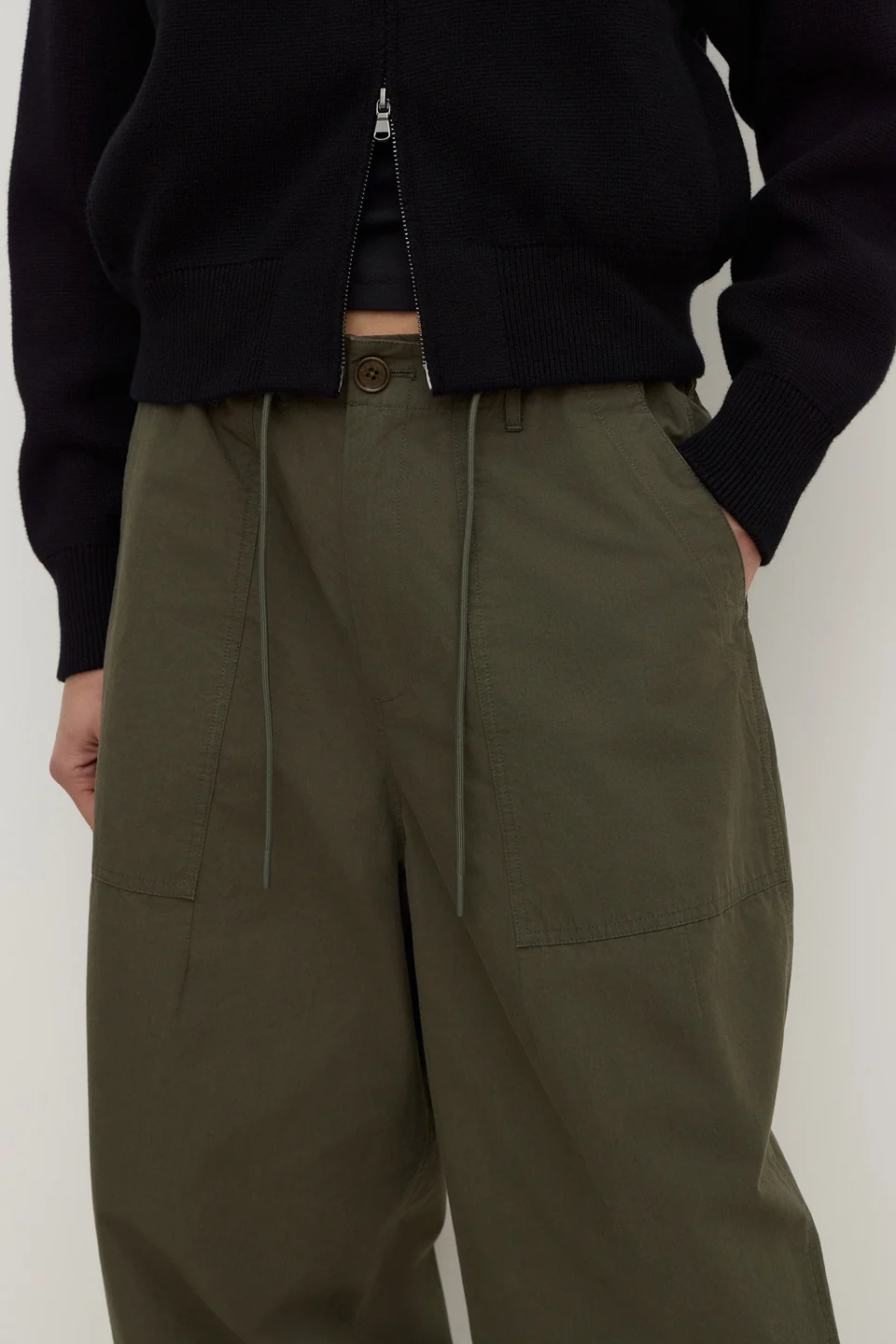 Assembly Label Gigi Cotton Utility Pant - Dark Military