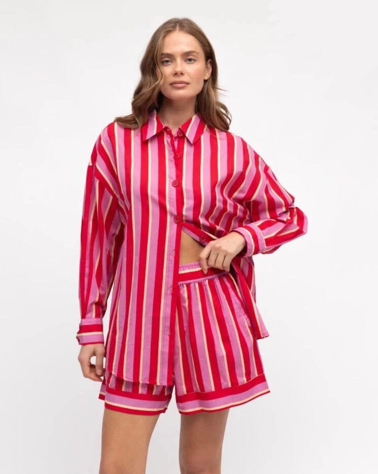 Paperheart Renata Stripe Shirt - Red Renata Paperheart