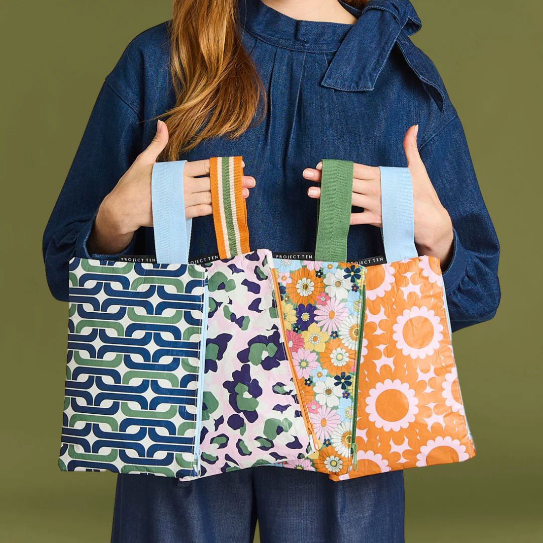 Project Ten Mini Zip Pouch - Geo Floral Project Ten