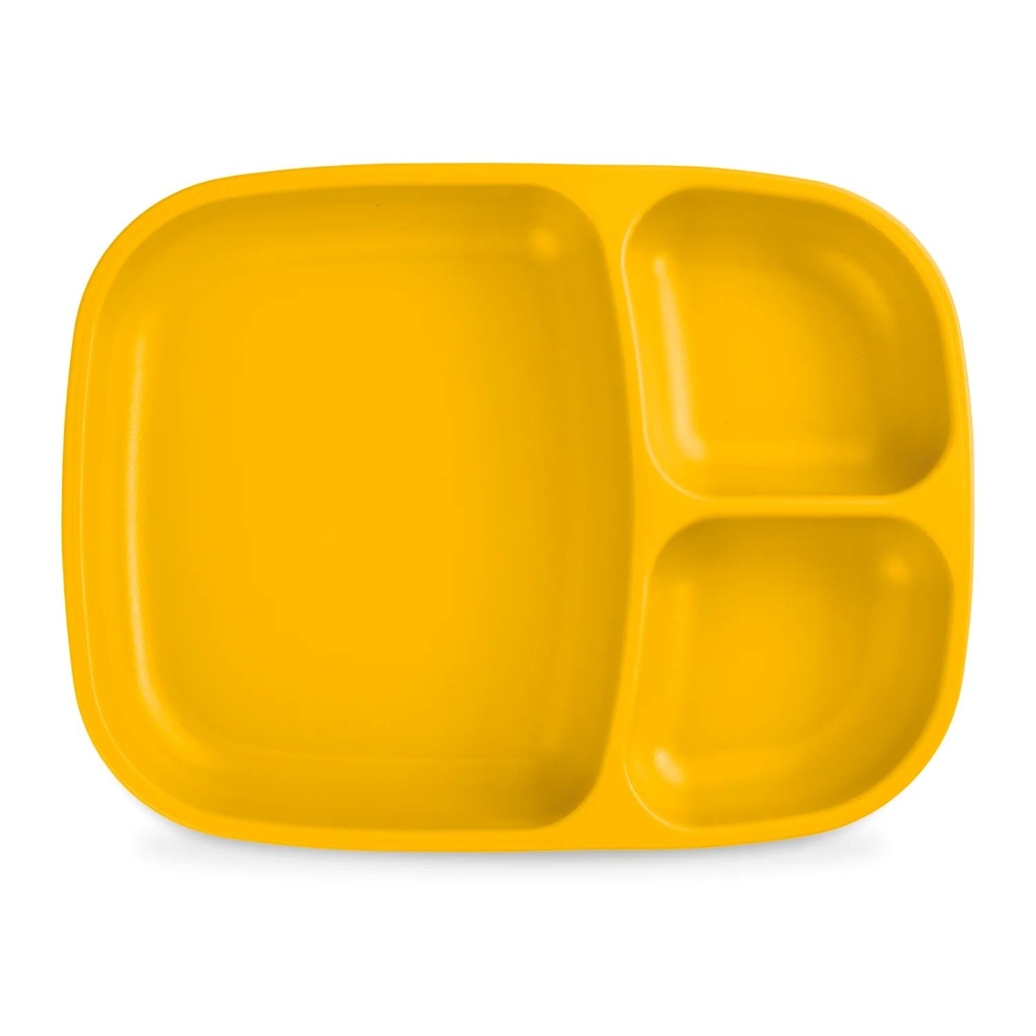 Re-Play Recycled Divided Plate - Sunny Yellow Re-Play Recycled Dinnerware