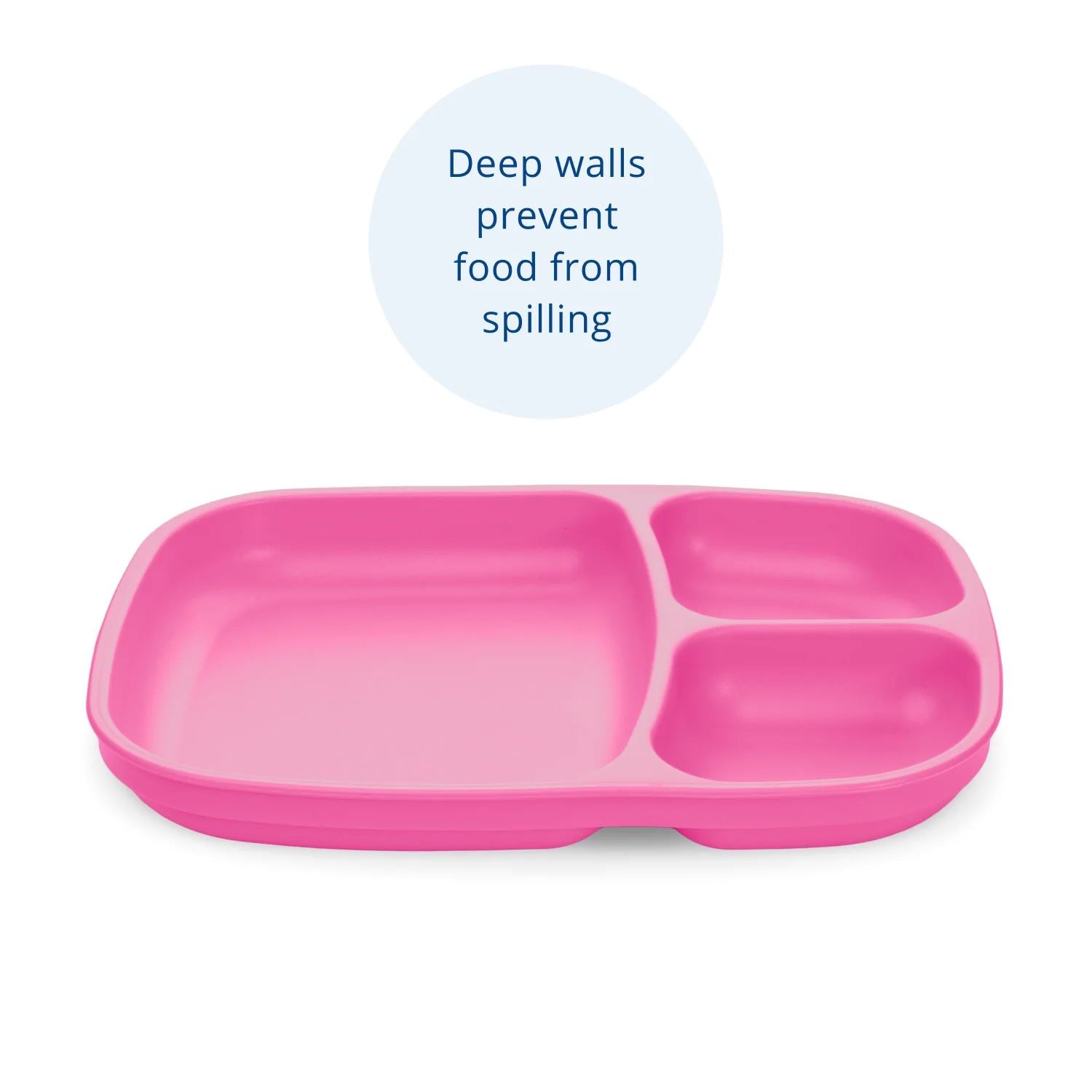 Re-Play Recycled Divided Tray - Bright Pink Re-Play Recycled Dinnerware