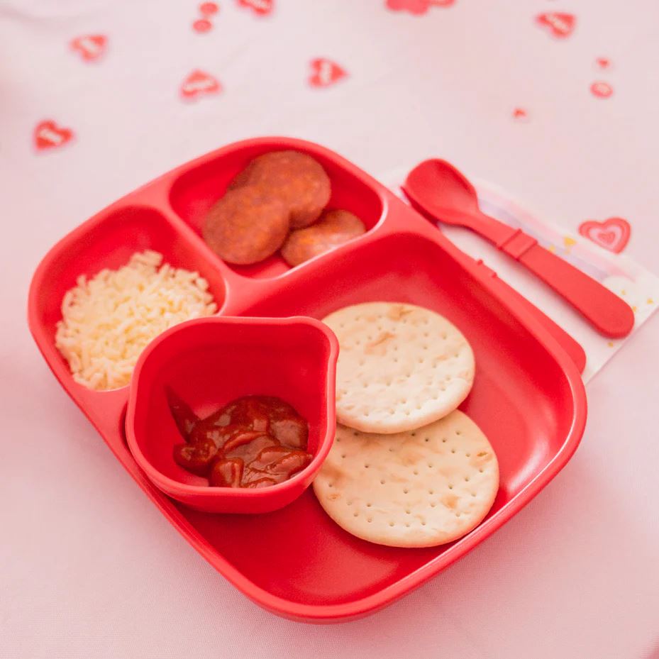 Re-Play Recycled Divided Tray - Red Re-Play Recycled Dinnerware