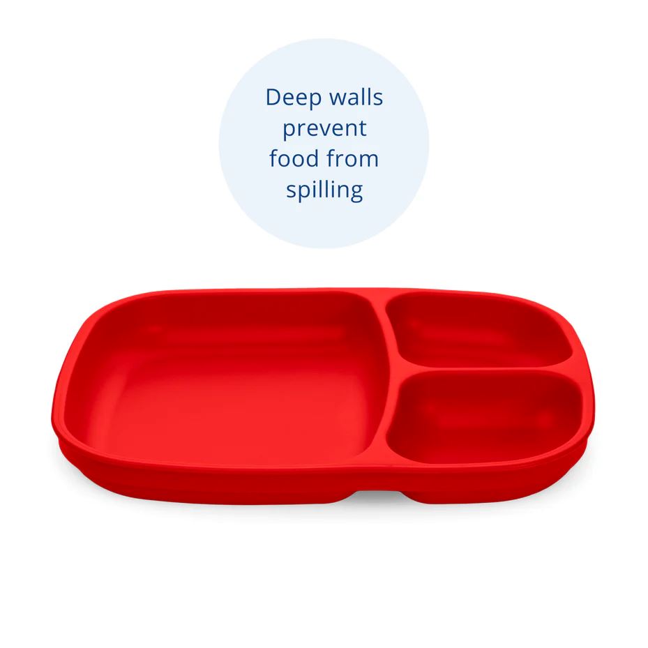 Re-Play Recycled Divided Tray - Red Re-Play Recycled Dinnerware