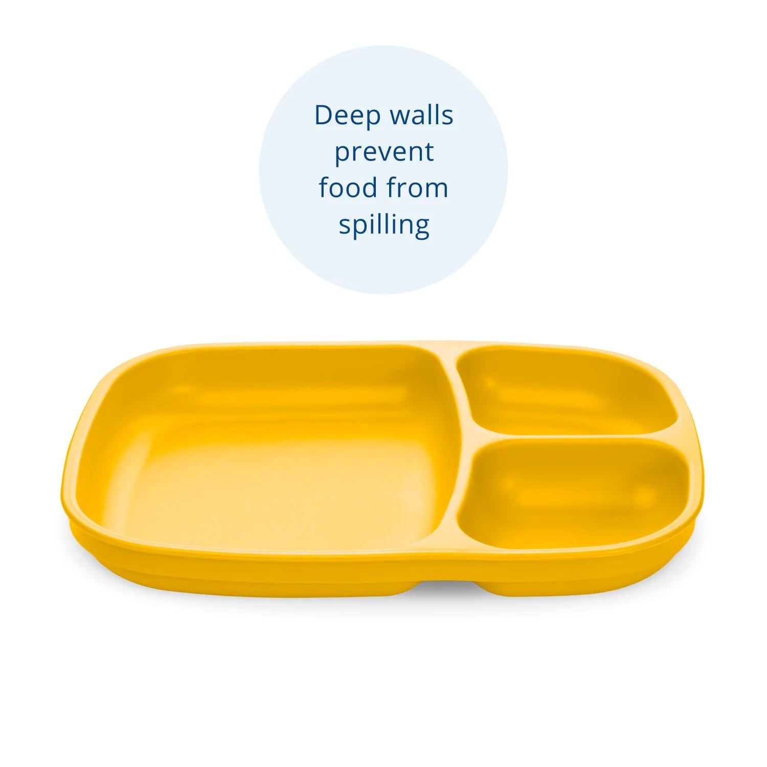 Re-Play Recycled Divided Tray - Sunny Yellow Re-Play Recycled Dinnerware