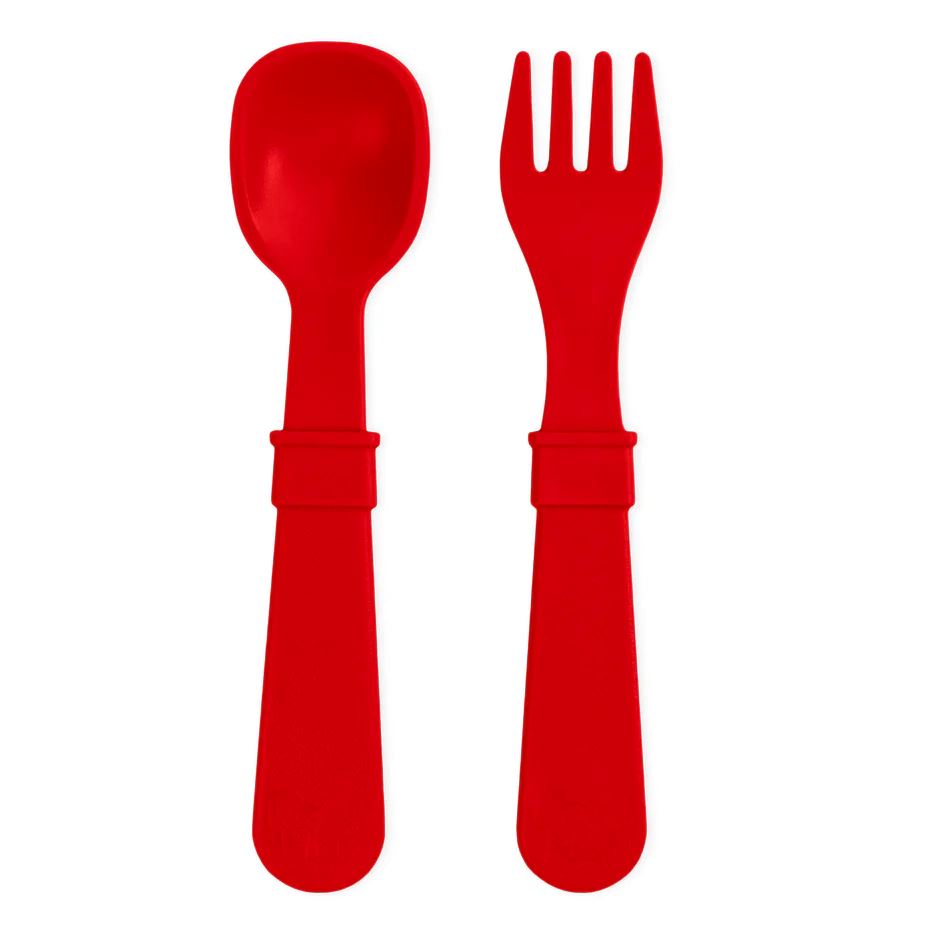 Re-Play Recycled Fork and Spoon - Red Re-Play Recycled Dinnerware