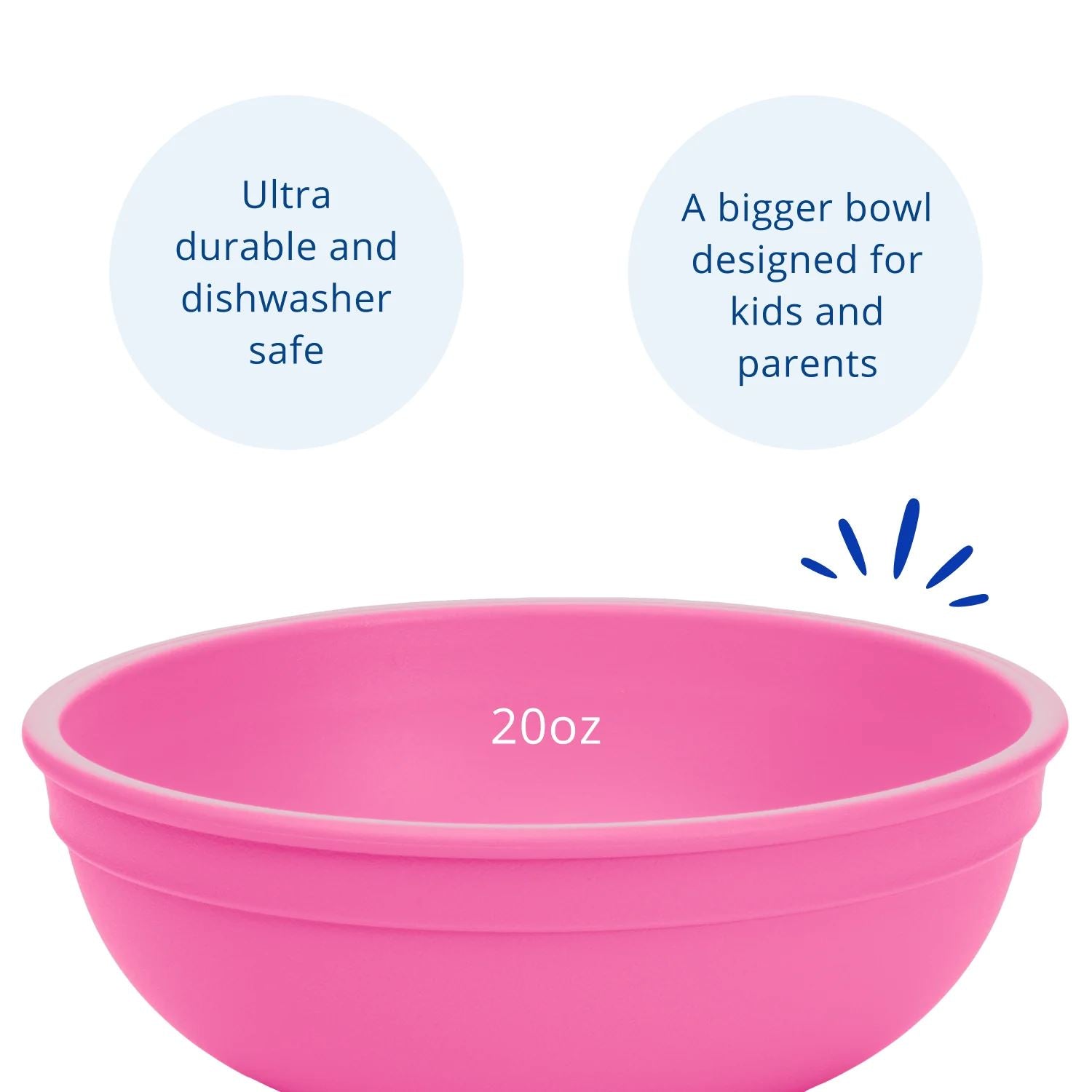 Re-Play Recycled Large Bowl - Bright Pink Re-Play Recycled Dinnerware