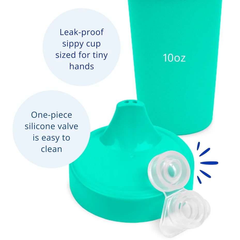 Re-Play Recycled No Spill Sippy Cup - Aqua Re-Play Recycled Dinnerware