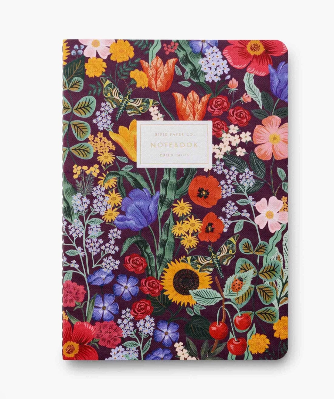 Rifle Paper Co Pack of 3 Stitched Ruled Large Notebooks - Blossom Note Book Rifle Paper Co 