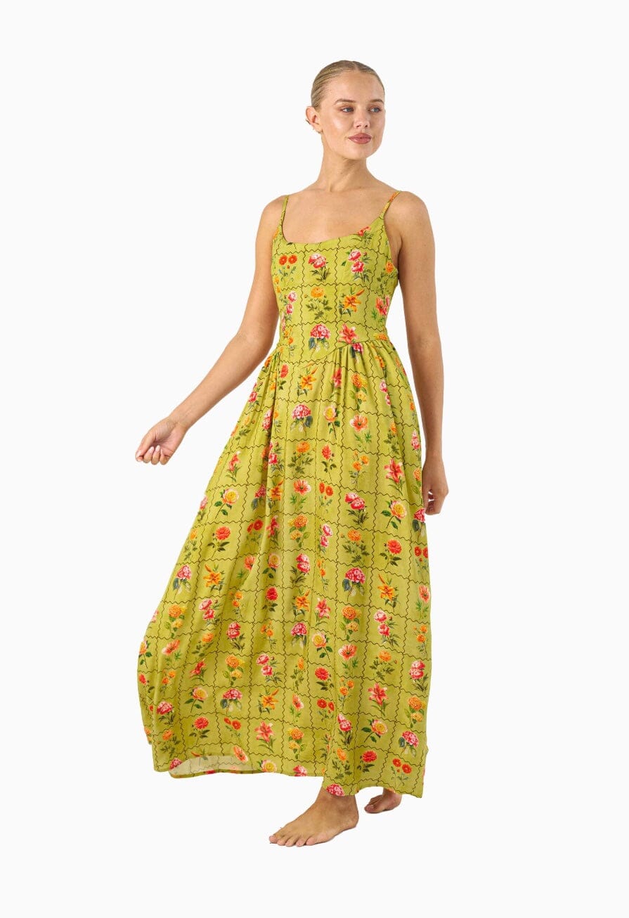 Rosaline Maxi Dress - Lime Eclectic House