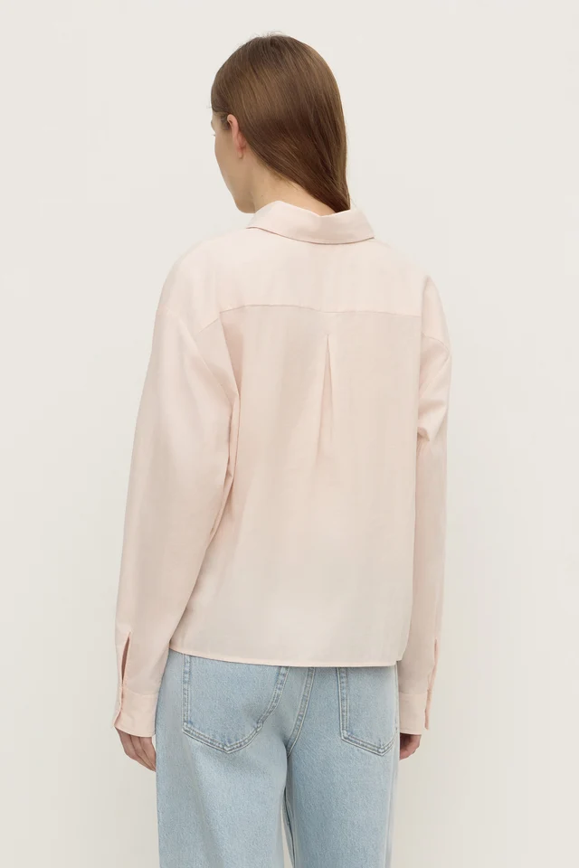 Assembly Label Frankie Cotton Long Sleeve Shirt - Soft Rose