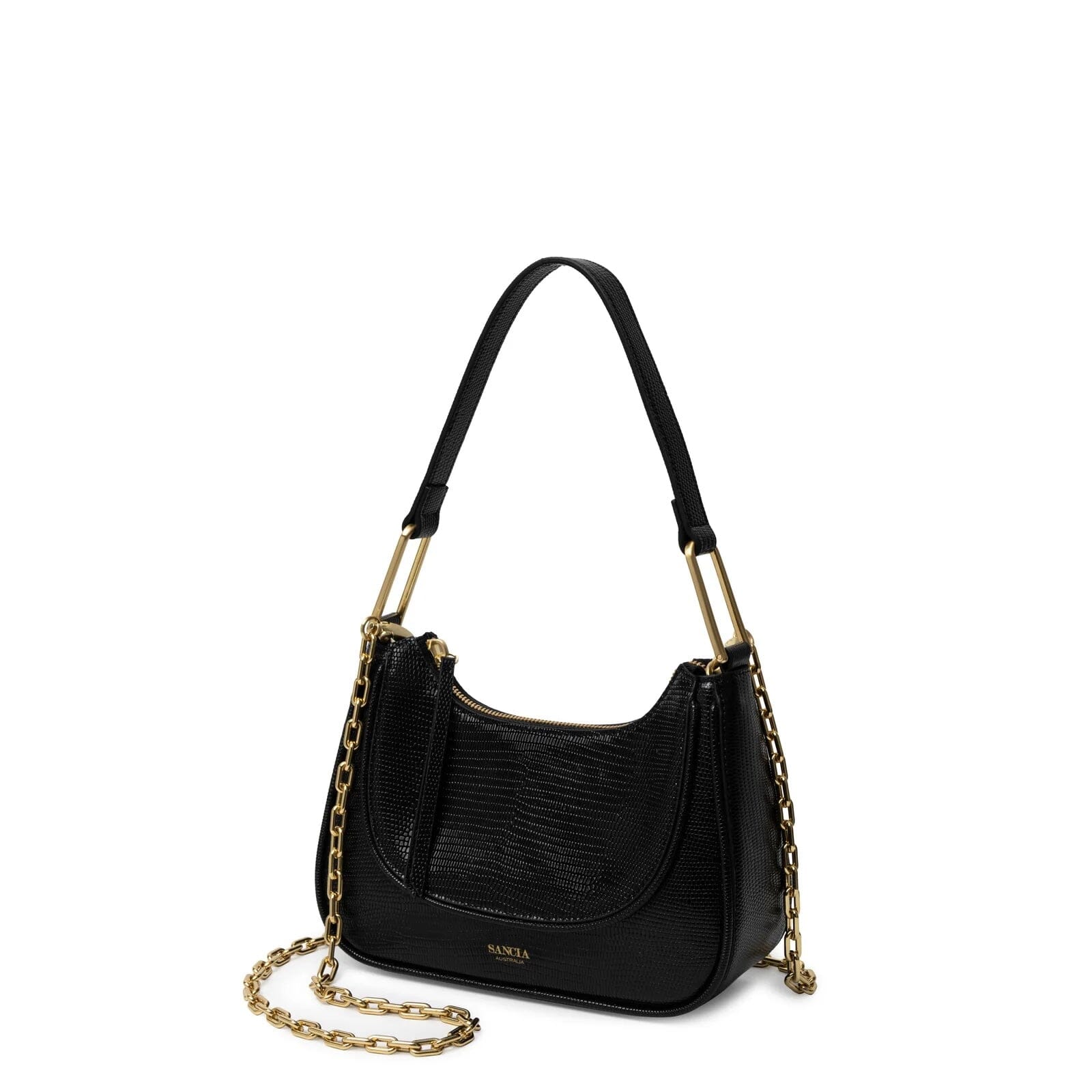 Sancia The Loja Bag - Black Lizard Sancia