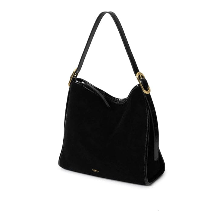 Sancia The Moretto Handbag - Black Suede Sancia