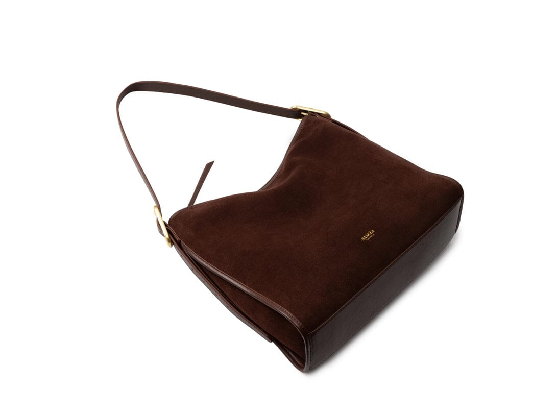 Sancia The Moretto Handbag - Cocoa Suede Sancia