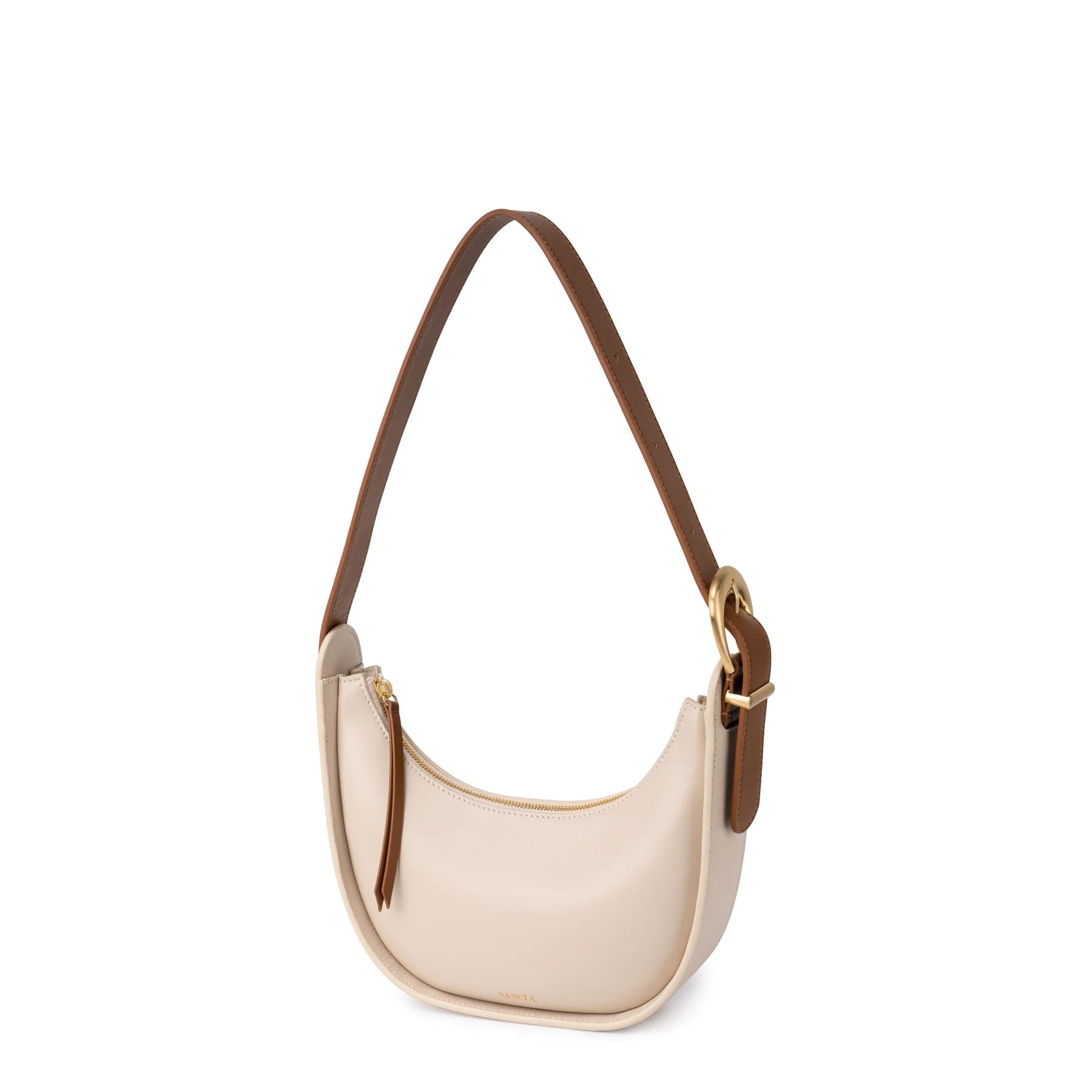 Sancia Yvette Halfmoon Handbag - Tapioca Sancia